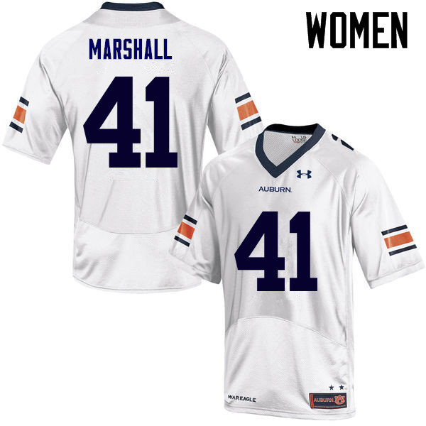 Women's Auburn Tigers #41 Aidan Marshall White College Stitched Football Jersey